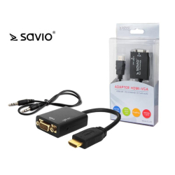Kabel adapter Savio CL-23 HDMI - VGA