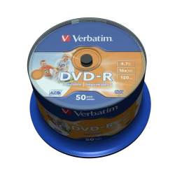 DVD-R Verbatim 16x 4.7GB (Cake 50) WIDE PRINTABLE