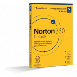 Oprogramowanie NORTON 360 Deluxe 50GB PL 1 użytkownik, 5 urządzeń, 1 rok