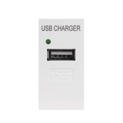 Gniazdo USB z ładowarką Maclean MCE727W pojedyncze, 1A, białe