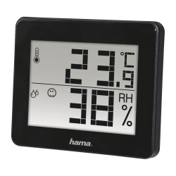 Termometr/higrometr Hama TH-130, czarny