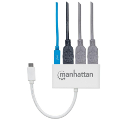 Hub USB Manhattan 3-portowy USB-C 3.1 Gen1-187259