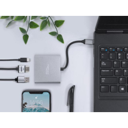 Hub USB Natec Fowler Multi Port mini USB-C PD, USB 3.0, HDMI 4K-187514