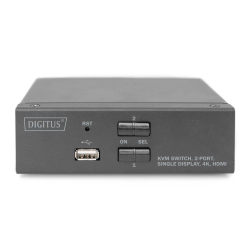 Przełącznik KVM DIGITUS 2 portowy HDMI, 4K 30Hz-219465