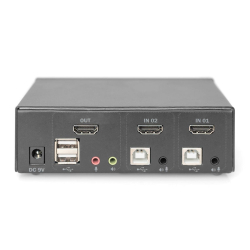 Przełącznik KVM DIGITUS 2 portowy HDMI, 4K 30Hz-219466