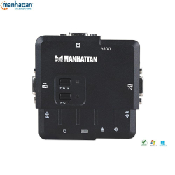 Przełącznik KVM Manhattan 2-portowy USB, Audio-223763