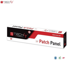 Patch panel TechlyPro 1U STP 24xRJ45 Cat.6, czarny z tacką-224976