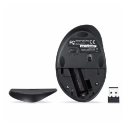Mysz bezprzewodowa Perixx PERIMICE-719 optyczna wertykalna pionowa bezklikowa czarna silent-230340