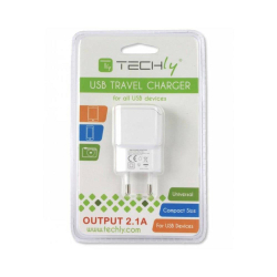 Ładowarka sieciowa Techly Slim USB 5V 2,1A biała-249686