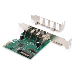Kontroler USB 3.0 DIGITUS PCIe, 4x USB 3.0, Chipset VL805-259991