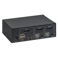 Przełącznik KVM Manhattan HDMI / USB 2x1 Dual-Monitor Video 4K*30Hz-274185