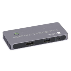 Przełącznik KVM Techly USB-C 2x1 / DisplayPort 1.4 Video 8K-274757
