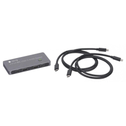 Przełącznik KVM Techly USB-C 2x1 / DisplayPort 1.4 Video 8K-274758